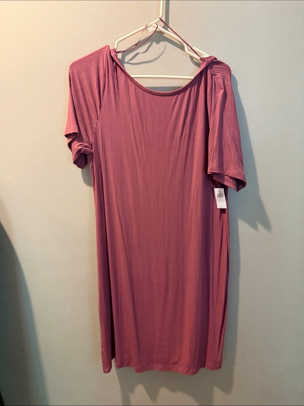 Old Navy Ribbed Midi Shift Dress - Dusty Rose